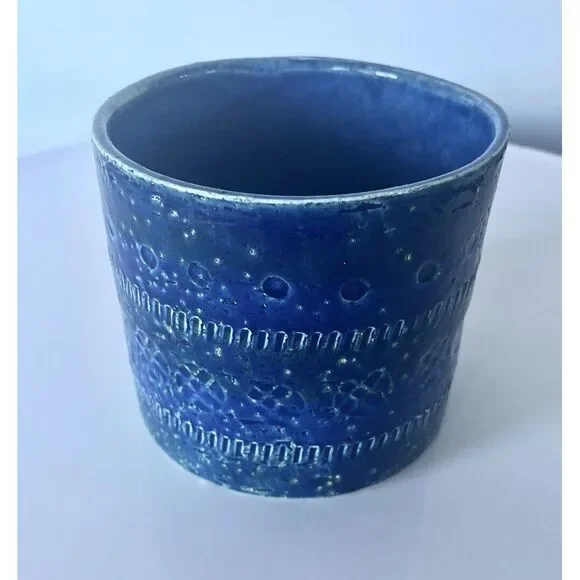 Bitossi Rimini Blue Vintage Italian Ceramic Pottery Vase - Picture 8 of 8
